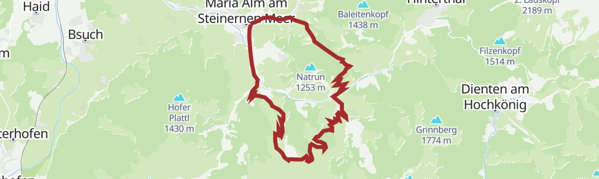 Route map: MTB Tour - Hintermoos-Jufen-Runde (Tour 4)